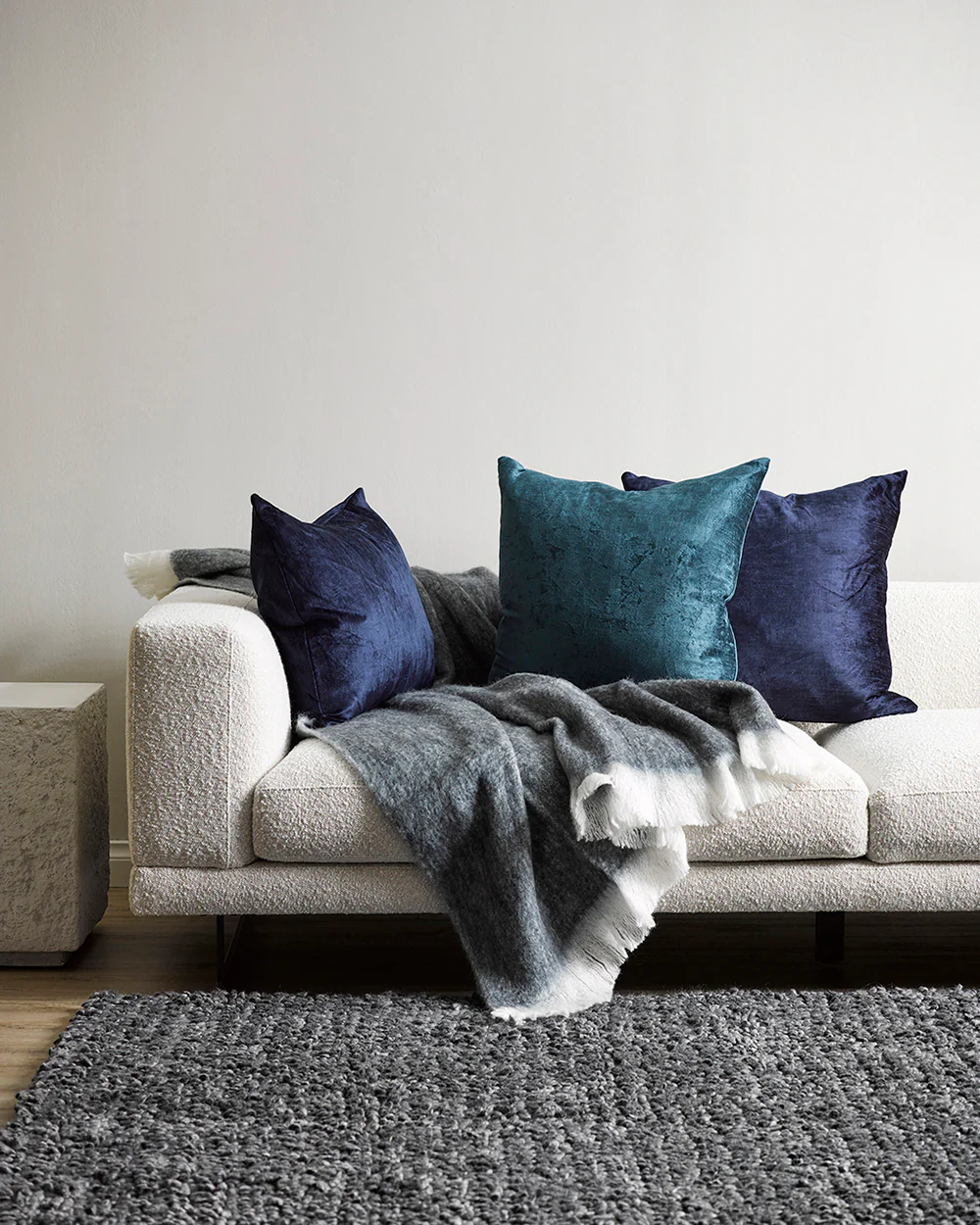 Bromley Navy Square Cushion - Image 3