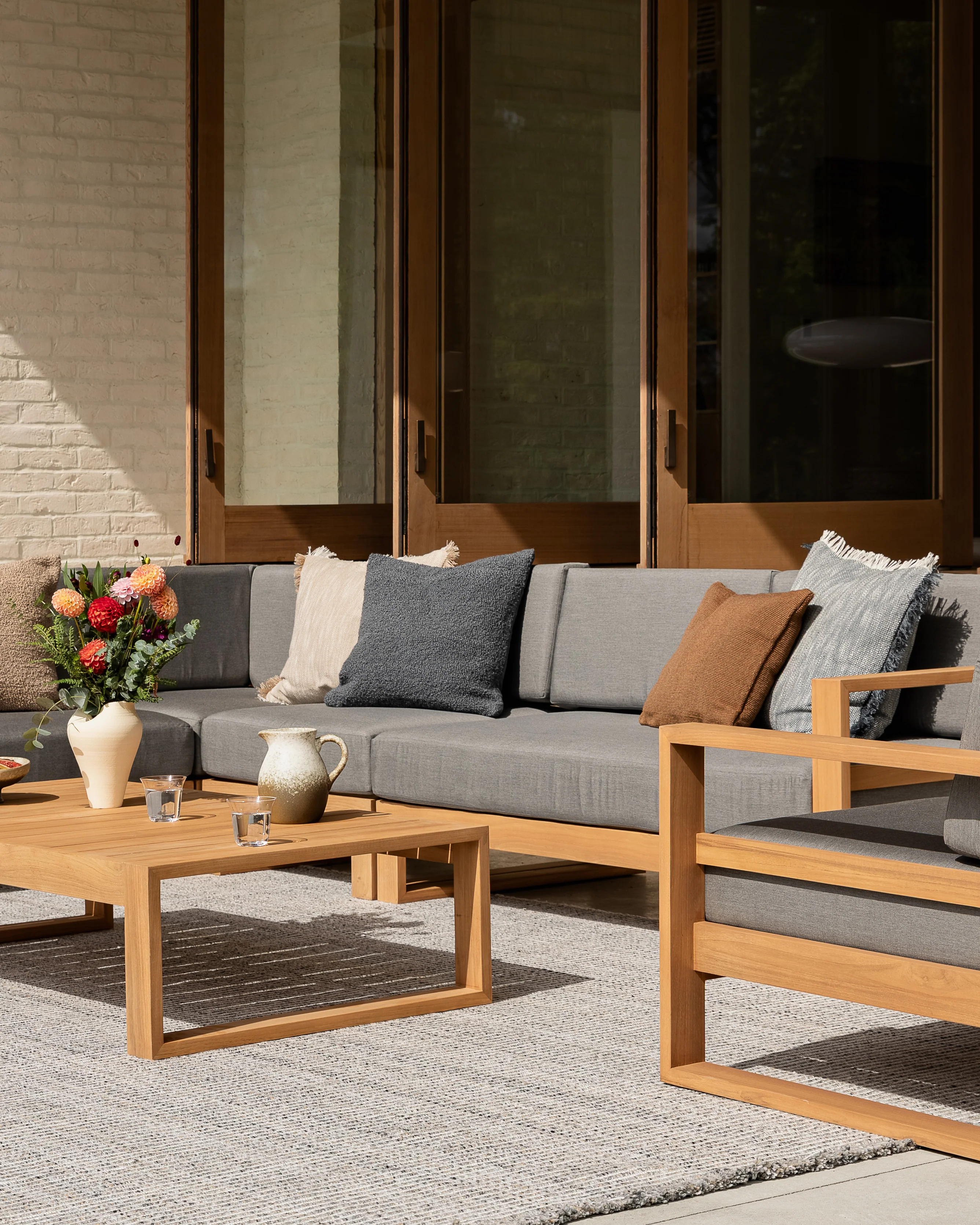 Caspian Steel Blue Cushion - Image 5