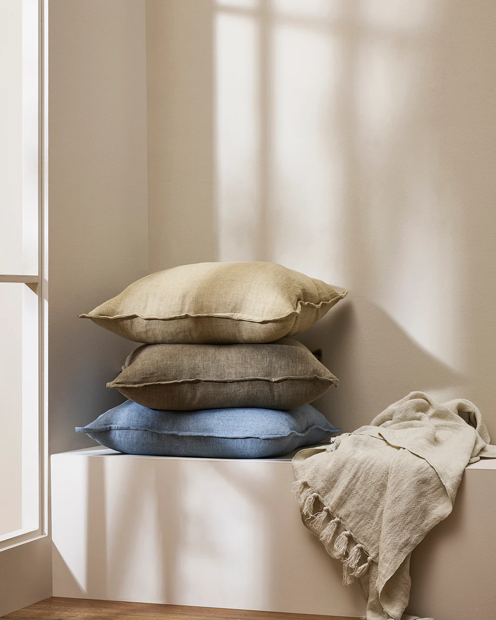 Cassia Chambray Cushion - Image 3