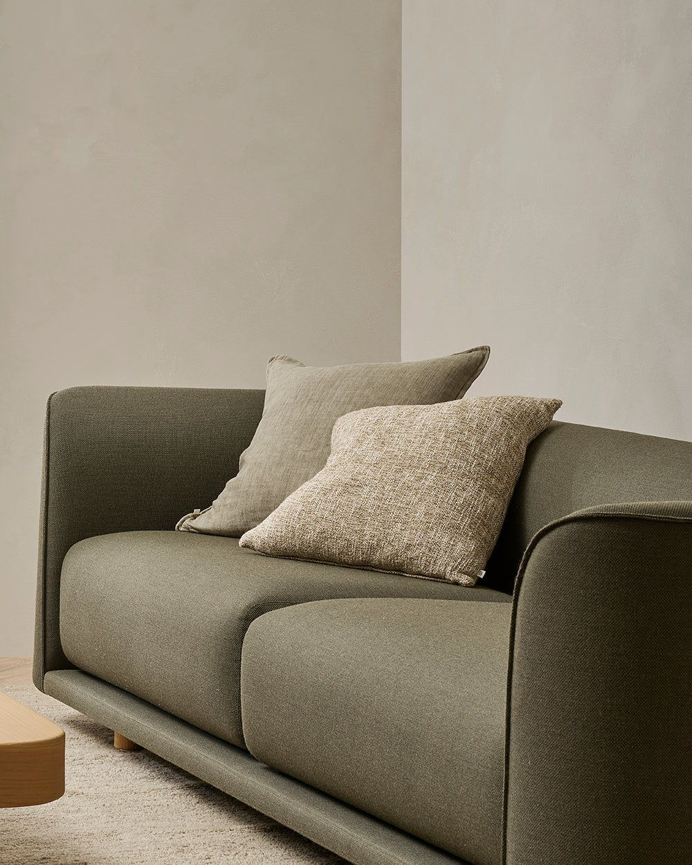 Cassia Greige Square Cushion - Image 2
