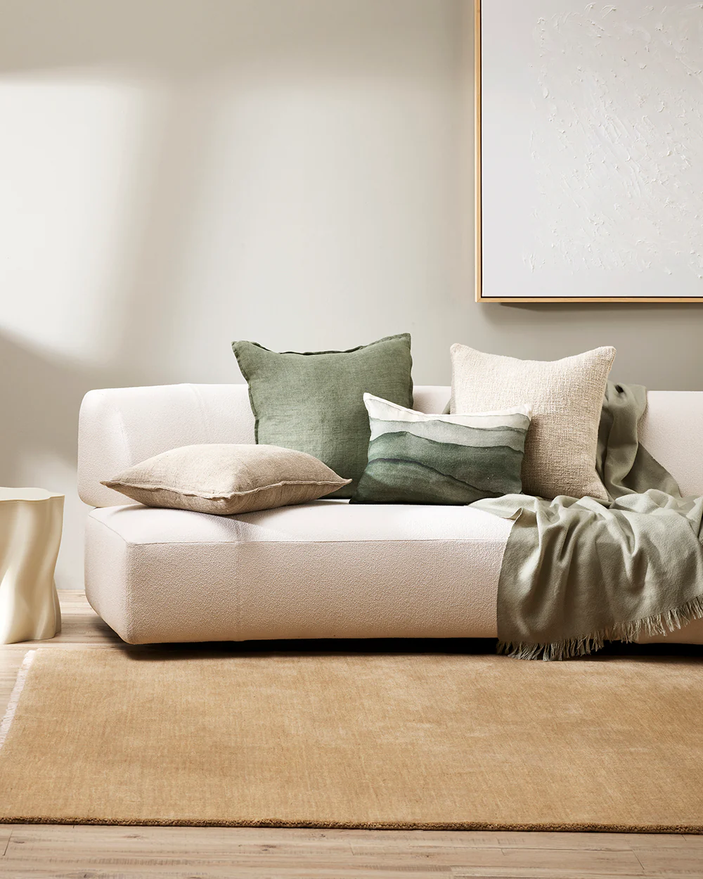 Cassia Moss Square Cushion - Image 2
