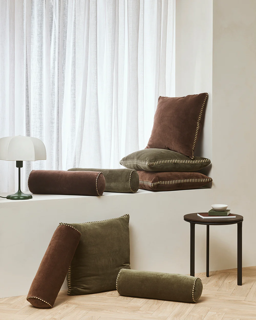 Elliot Thyme Bolster Cushion - Image 4