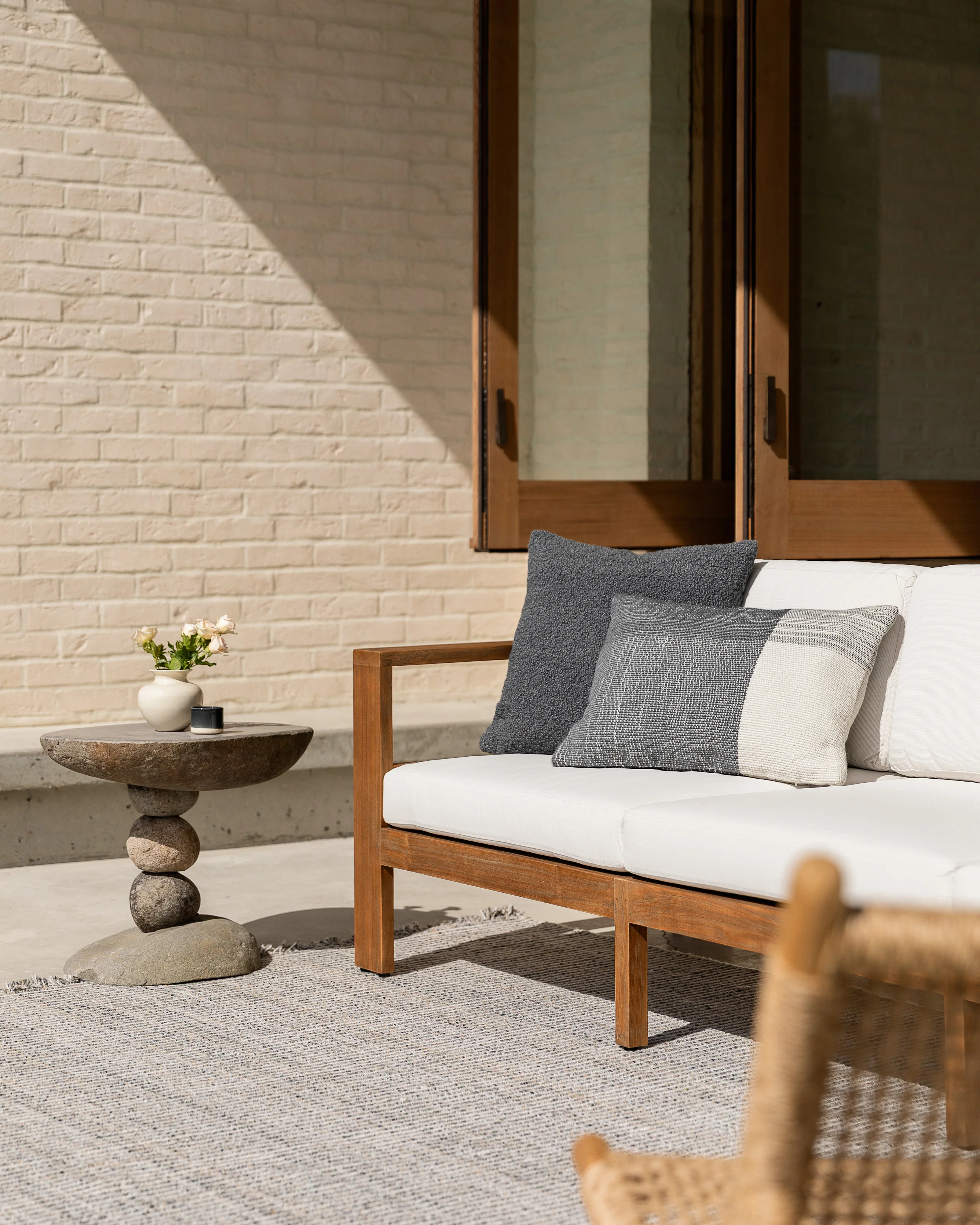 Finn Steel Blue Cushion - Image 3