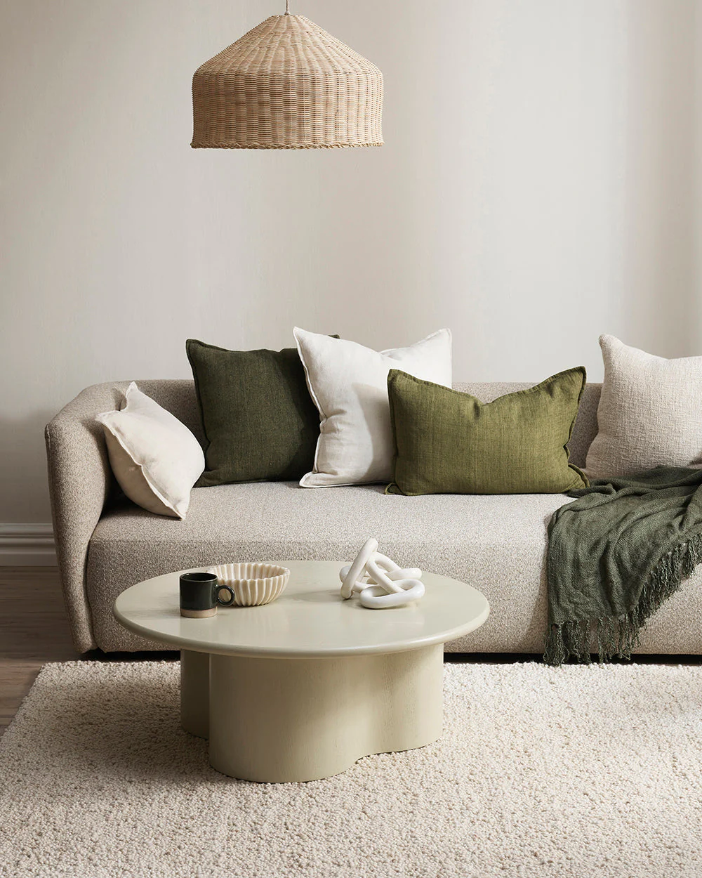 Flaxmill Winter Moss Cushion - Image 4