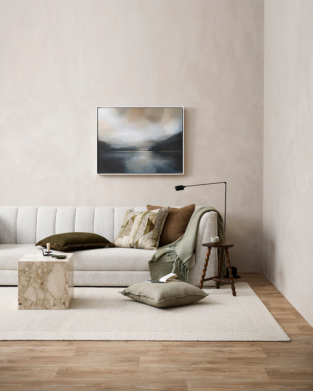 Grove Olive Square Cushion - Image 3