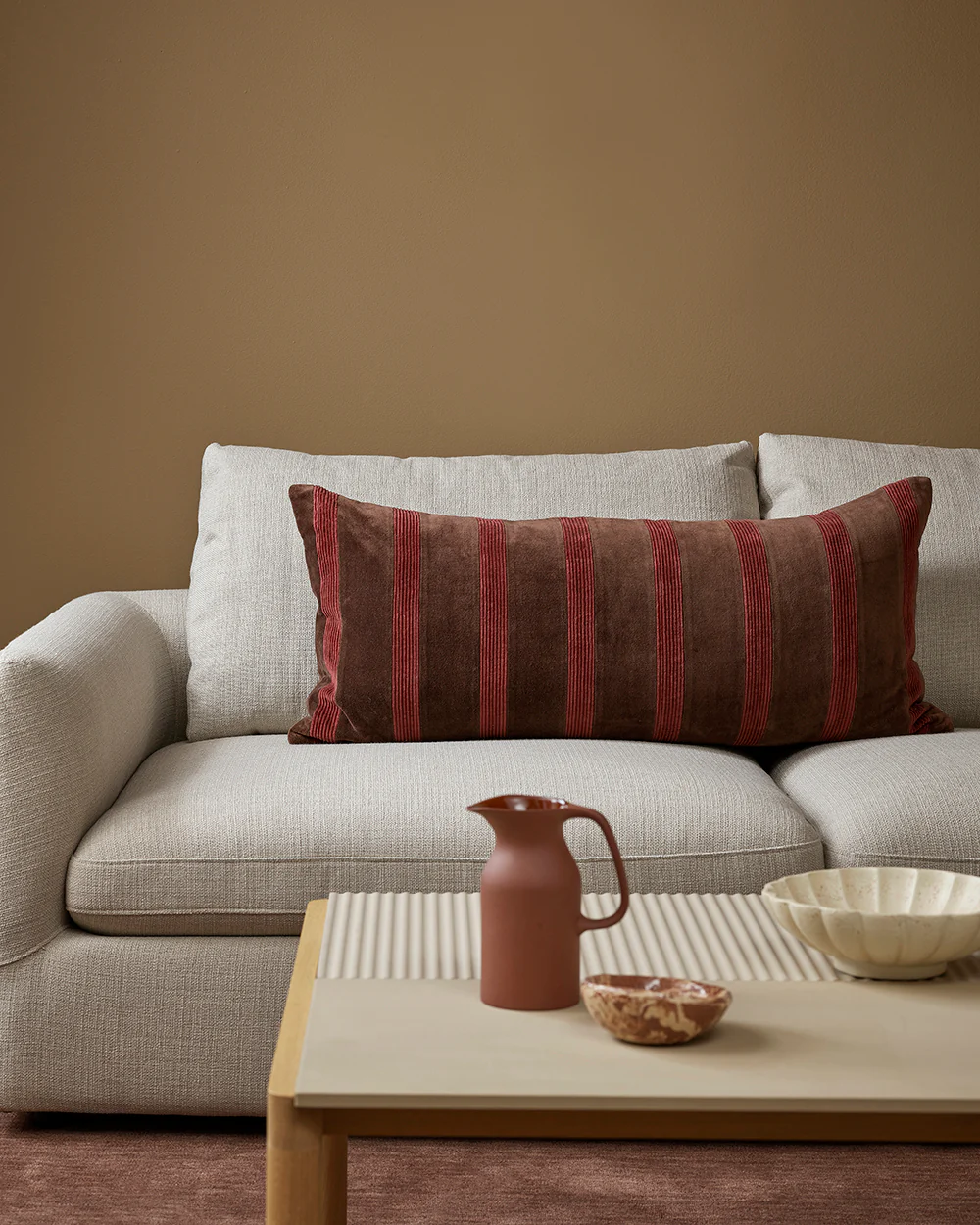 Huxley Chocolate/Cherry Cushion - Image 5