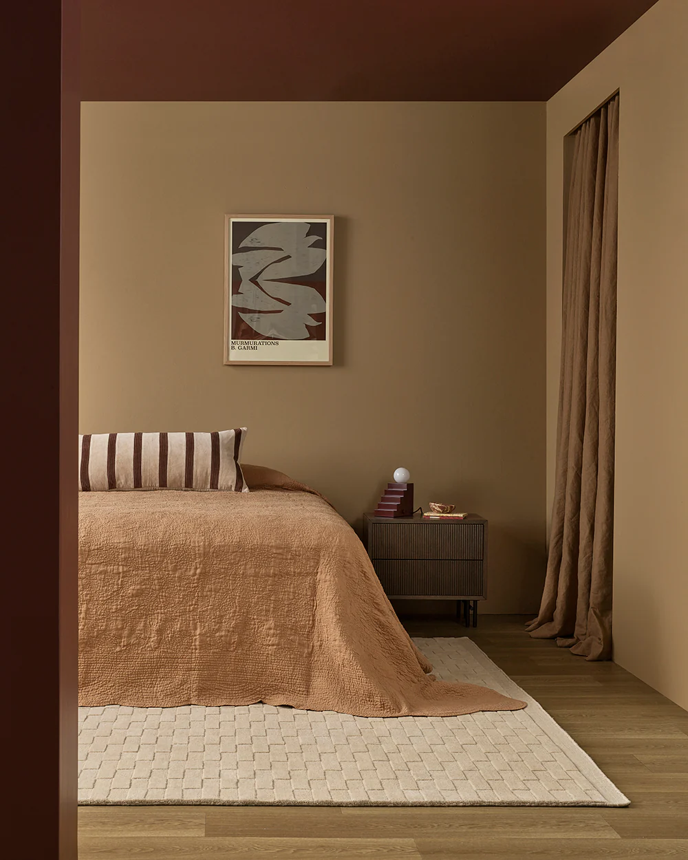 Huxley Natural/Chocolate Cushion - Image 3