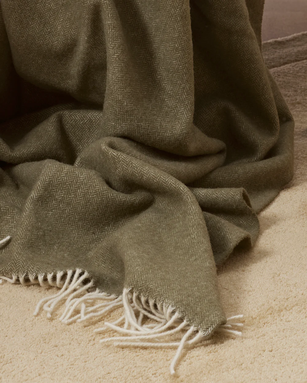 Mosman Olive Throw - Image 3