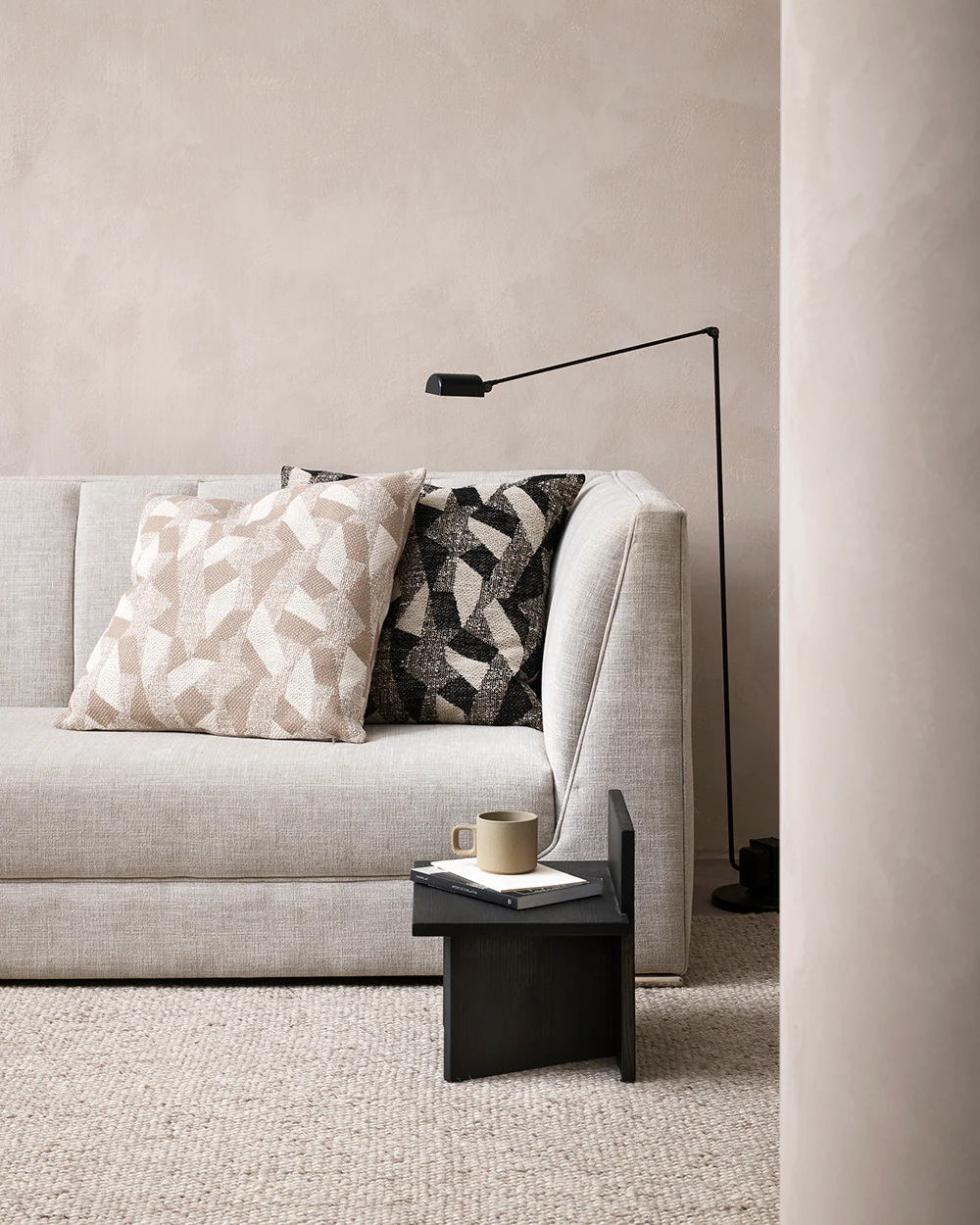 Oscari Black Square Cushion - Image 2