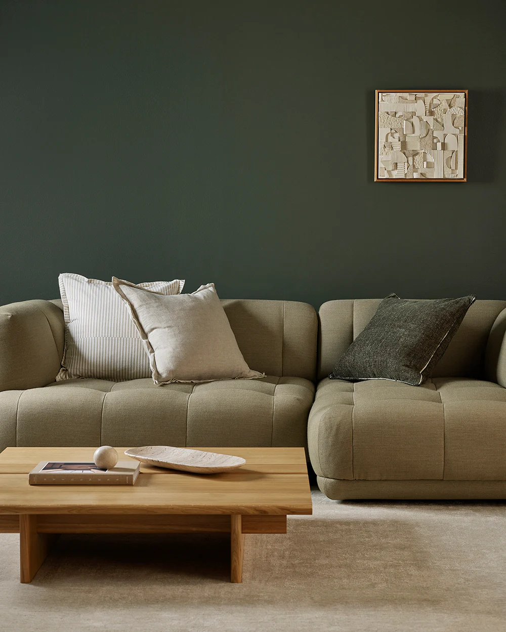 Sutton Olive Cushion - Image 3