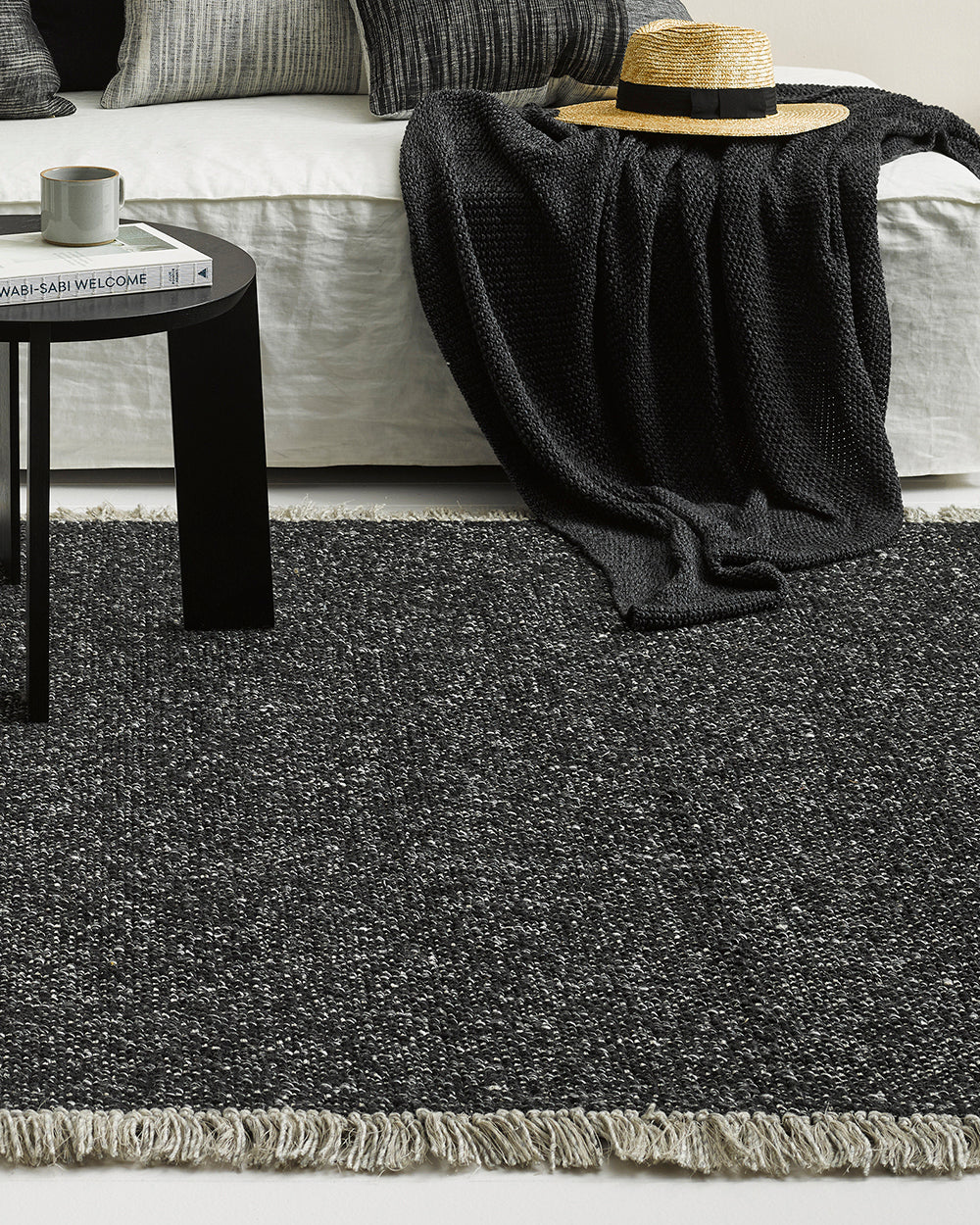 Ulster Black/Natural Floor Rug