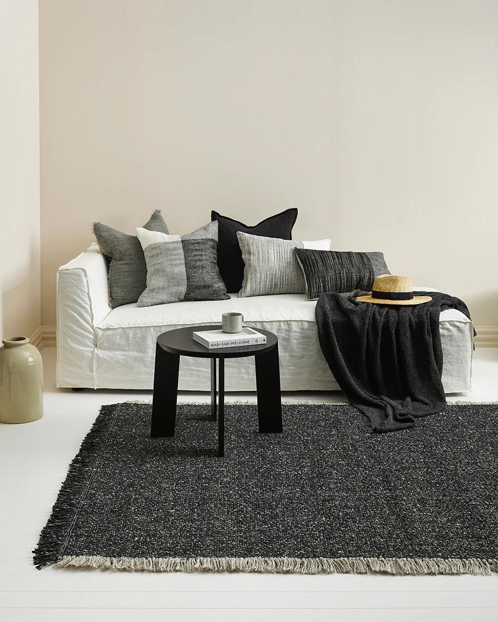 Ulster Black/Natural Floor Rug - Image 3